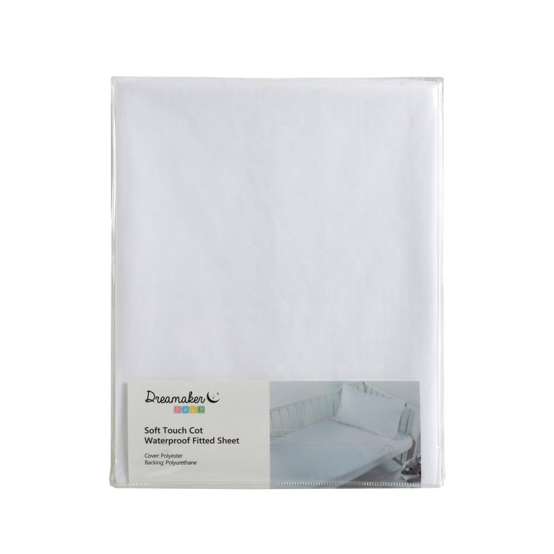 Dreamaker Cot Mattress Protector Waterproof Fitted Sheet Soft & Absorbent
