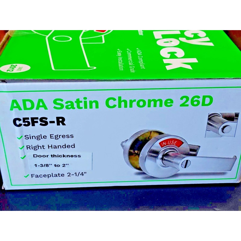 VIZILOK Privacy Indicator Door Lock Inuse or Vacant, Bathroom RIGHT