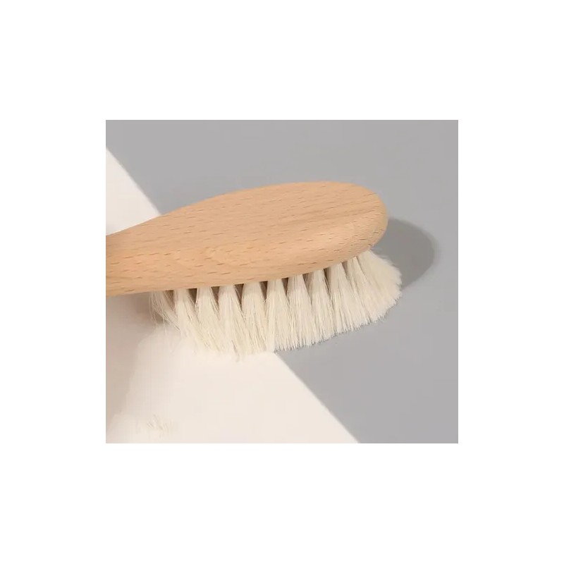 Cepillo Bebé Cerdas Naturales Suaves Y Peine De Bambú