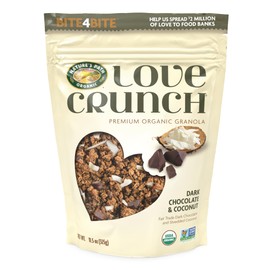 Love Crunch Organic Dark Chocolate & Coconut Granola, 11.5 oz (Pack of 1), Non-GMO, Fair Trade, by Nature's Path