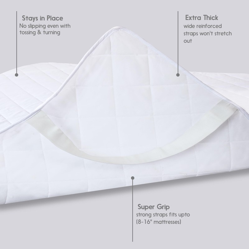 Qatan Full Size Mattress Protector – Waterproof Mattress Pad for