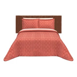 Elefantito Hogar Edredon King Size Con Fundas Premium Cerdeña Terracota