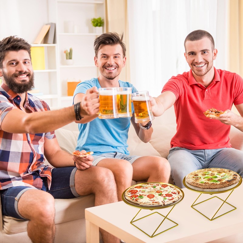 Yiyiring 12 Pcs Pizza Stand Set: 4 Metal Stands, 4