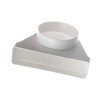 220x55mm- Ø 100mm Flat Rectangular to Round Ducting Adapter -