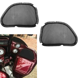 Unbranded Front Fairing Mesh Speaker Grills Covers fit For Harley 98-13 Road Glide FLTRU/X