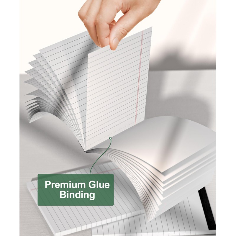 12 Pack Note Pads 4x6 Inch, White Mini Legal Pads,