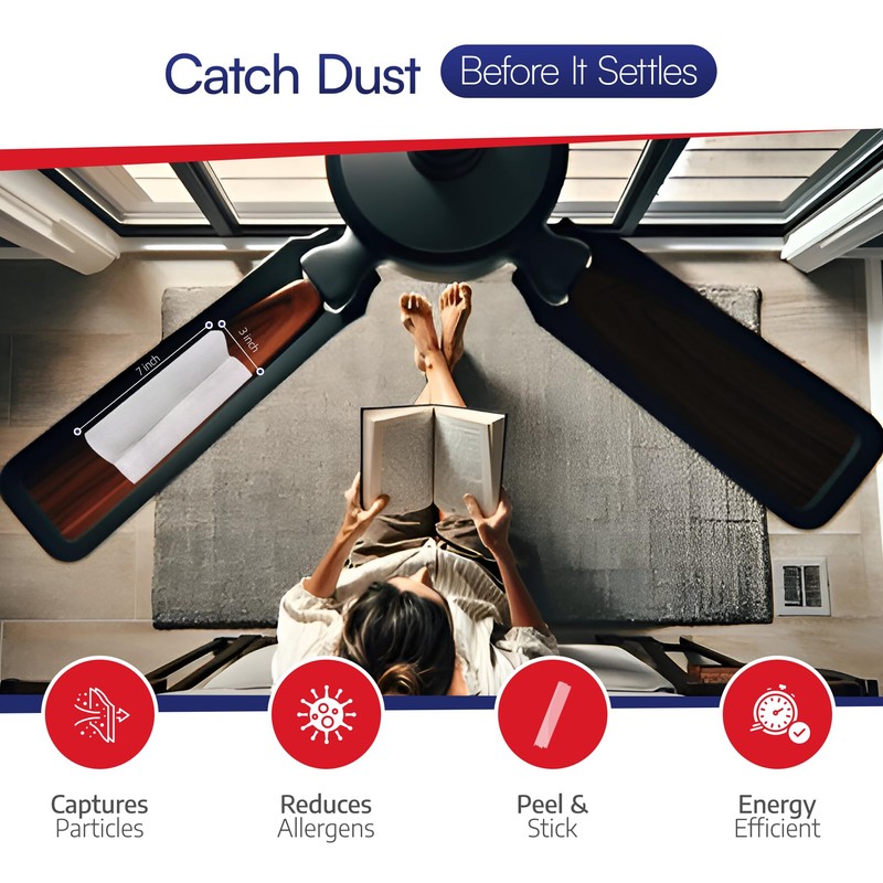 BioStrike Ceiling Fan Blade Air Filter - Dust & Allergen