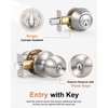 Probrico 6 Pack Exterior Door Knob and Single Cylinder Deadbolt