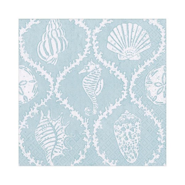Caspari Seychelles Paper Luncheon Napkins in Aqua - Two Packs