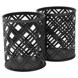 Operitacx 2stücke Mesh Stiftehalter Für Schreibtisch Stilvoller Organizer Für Bürobedarf Zur Aufbewahrung Von Stiften Bleistiften Und Schreibwaren Schwarze Farbe Robust Und Geräumig