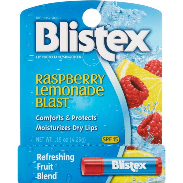 Blistex (2 PACK) Raspberry Lemonade Blast Lip Balm - Moisturizes Dry Lips, 0.15 oz
