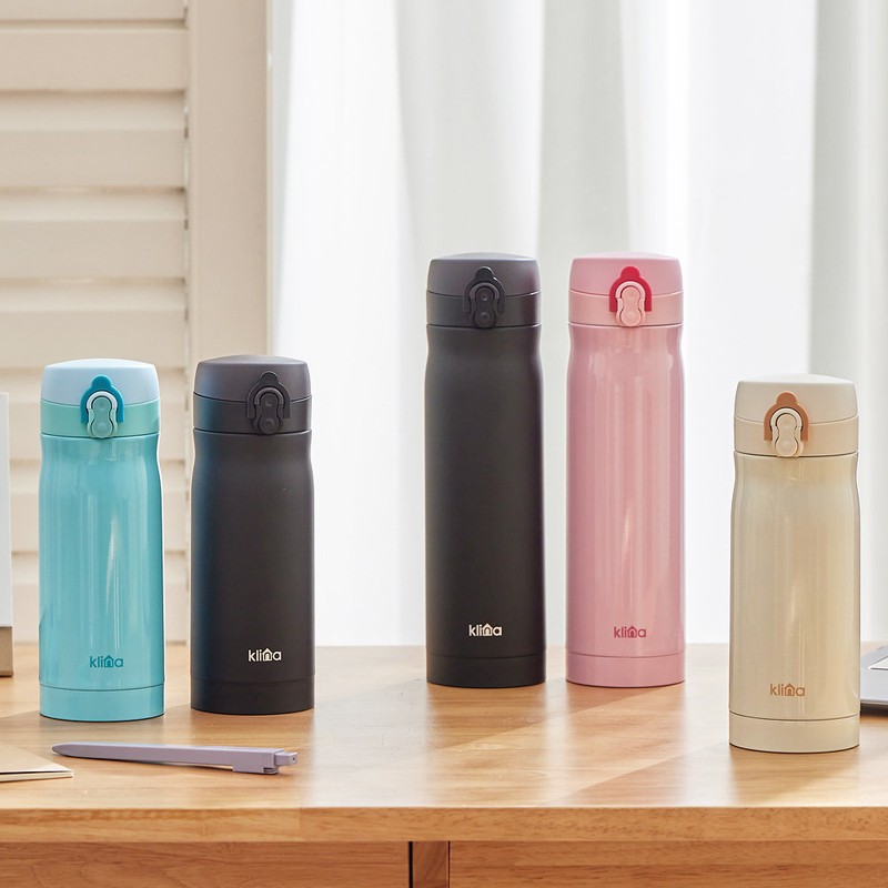CLINA hot and cold one-touch tumbler 350ml/500ml water bottle/thers, 350ml/matte