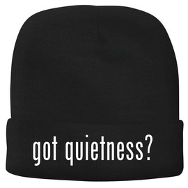 BH Cool Designs got Quietness? - Men's Soft & Comfortable Beanie Hat Cap, Black, One Size