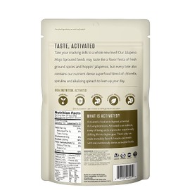 Living Intentions Organic Sprouted Sunflower Seeds: Jalapeno Mojo â NonGMO â Gluten Free â Vegan â Paleo â Kosher â 8 Ounce Unit
