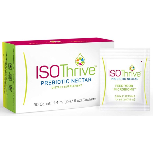 ISOThrive Delicious Prebiotic Liquid Supplement - Enhance Any Probiotic with Naturally Fermented Fiber microFood, One of a Kind Nutrition for Your Gut (30 Servings)
