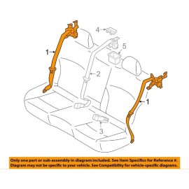 SUBARU OEM 15-16 Legacy Rear Seat Belt-Outer Assy Left 64661AL01AWM *New*