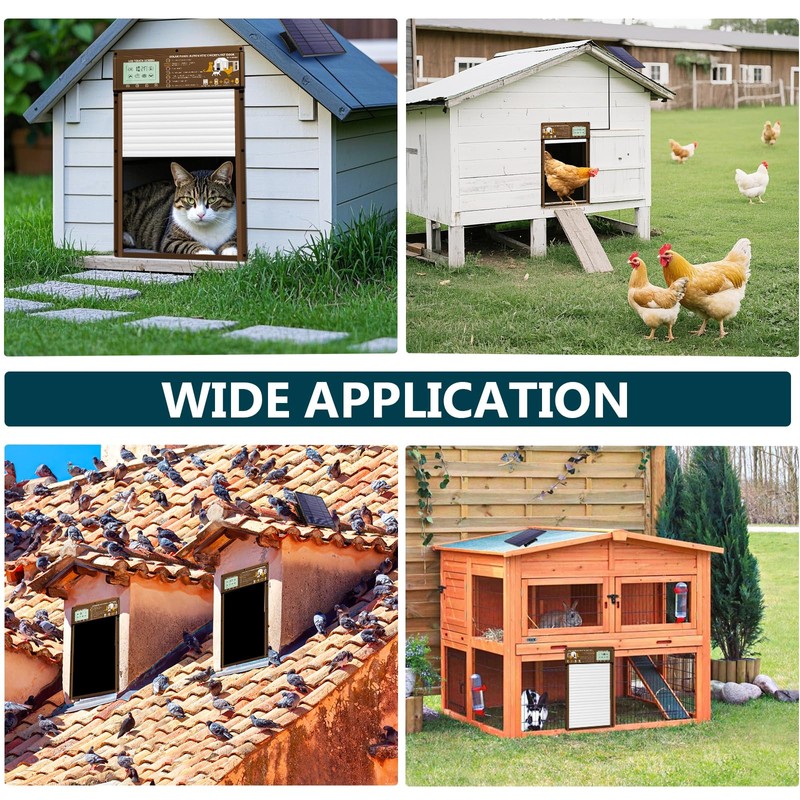 Solar Automatic Cat Door, 5 Smart Modes (Radar, Timer, Light