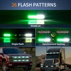 Nilight 8PCS Led Strobe lights 12LED Green white Emergency Light