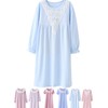 ABALACOCO Girls Kids Princess Lace Nightgown Long Sleeve Cotton Sleepwear