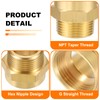 sourcing map 2Pcs Brass Pipe Fitting, 1" G Female×1" NPT
