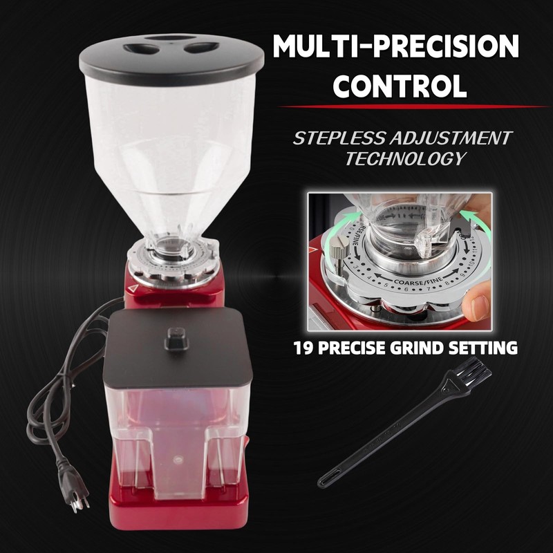 Electric Coffee Bean Grinder, 35 oz Large Capacity Flat Burr