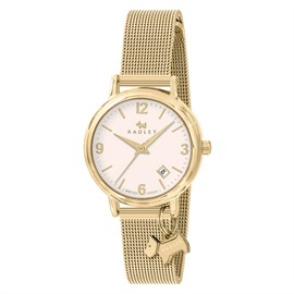 RADLEY Womens Gold Plated Mesh Strap Analogue Quartz Watch