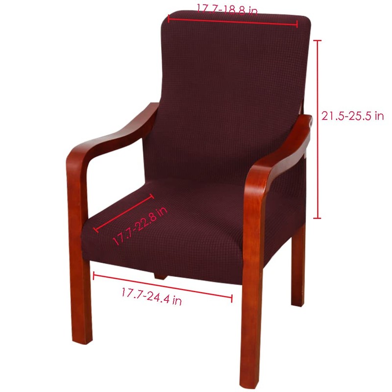 Deisy Dee Stretch Arm Chair Covers, Mid Century Chair Slipcovers,