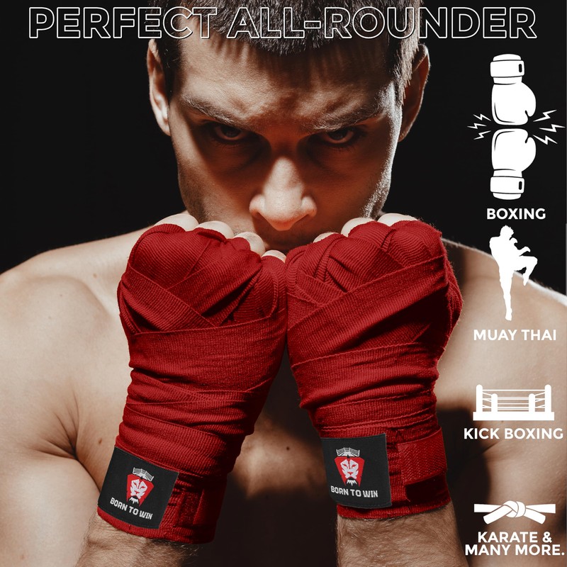 Born To Win Hand Wraps Boxing Inner Gloves With Wrist