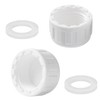 Qrity 2 Pack Pipe Fitting Cap, 20mm (1/2") White Female