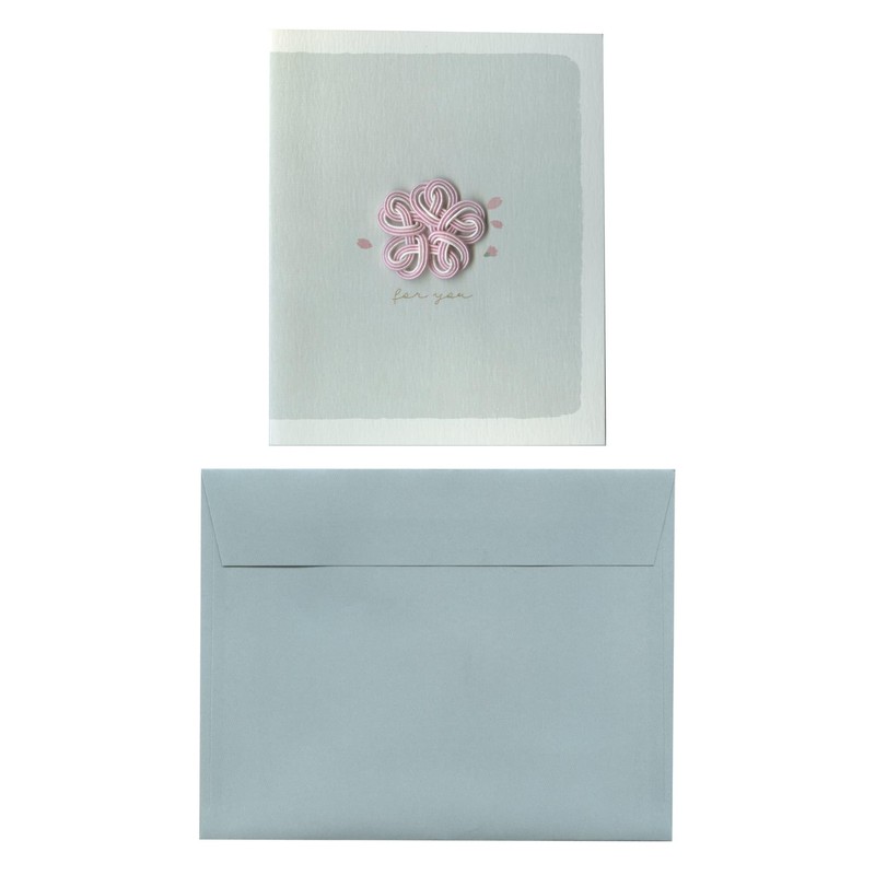 Lab Clip Card Mizuiki Works Message Card Green MWMC02-S2