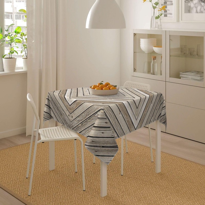 Wood Grain Tablecloth Square Table Cloth Grey Fence Panels Tablecloths
