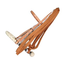 M-Royal Saddles Western Cowboy Rawhide Braided Breaking Hackamore USA Made