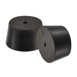 sourcing map Pack of 3 Tapered Rubber Caps 37 mm to 45 mm for Laboratory Home Black