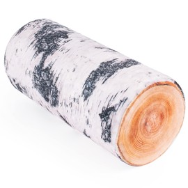 FANCY Neck Roll Tree Trunk Cuddly Cushion Cute Decorative Cushion 40 cm Log Pillow Cuddly Roll Plush Cushion Wooden Cushion Roll Long Funny Decorative Cushion Sofa Cushion (Birke_Log)