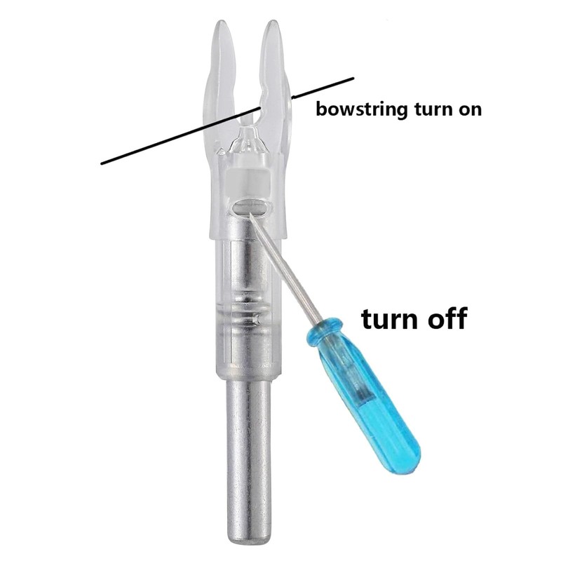 KEAUP 12-Pack or 6-Pack S Lighted Nocks for Arrows .244/6.2mm