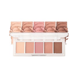 Eyeshadow Palette Matt 5 Colours, Nude Brown Cream Eyeshadow, Waterproof, Long-Lasting Eye Shadows Palette, Velvety Pigmented Formula, Portable Travel Eye Make-Up, Perfect for Women 04#