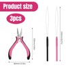 3 Pcs Professional Nano Hair Extension Tools, Hair Extension Pliers