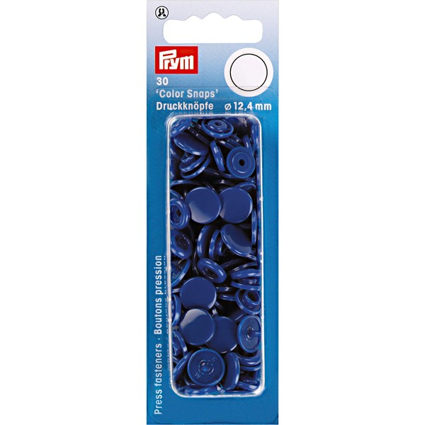 Prym 393116 Nähfrei Druckknopf Color Snaps rund 12,4 mm königsblau,