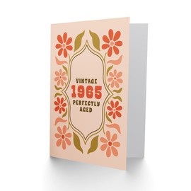 Artery8 Vintage Year Floral Flowers Her Born 1965 Aged 60 Years Old 60th Birthday Card Mum Gran Wife