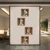 3D Vase Wall Stickers 4Pcs Flower Wall Decals Morden Art