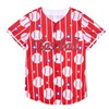 Womens Baseball Jersey Baseball Mom Shirts Cute Baseball Print Button