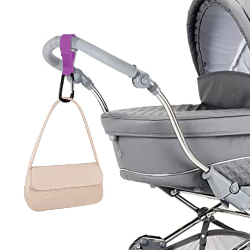 SUBTAVIK 4 Pack Buggy Clips Pram Clips for Bags Purple