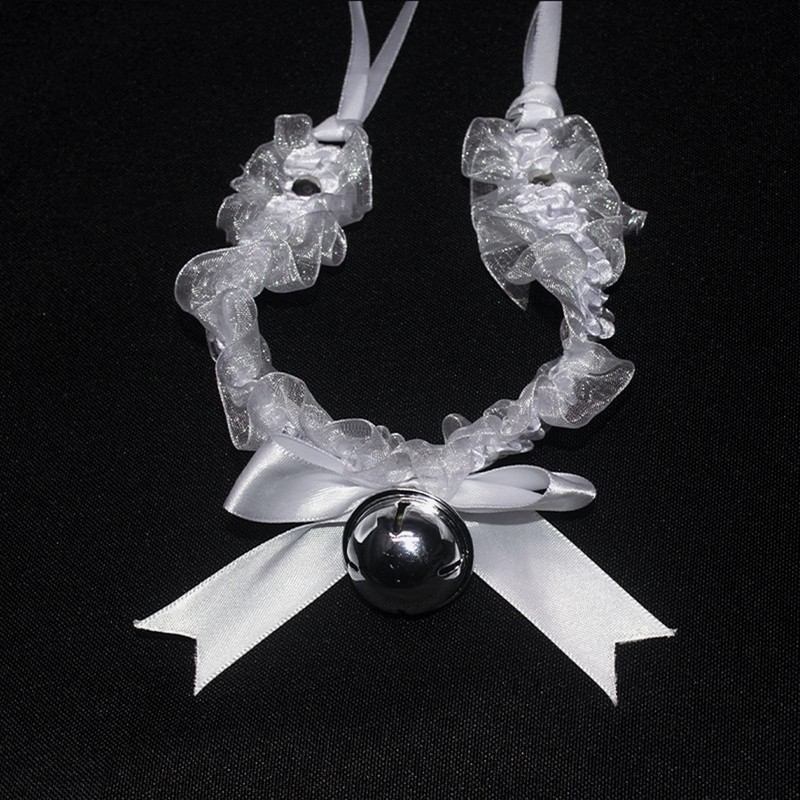 AOTENG STAR White Bell Choker Collar Necklace Lolita Bow Collar