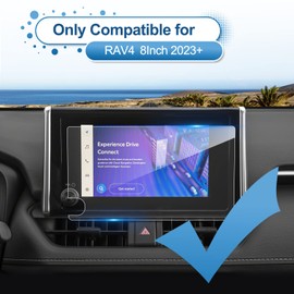 Coleya 2023 2024 RAV4/RAV4 Hybrid Screen Protector for Toyota RAV4 (LE/XLE/Adventure/XLE Premium/SE/Woodland Edition) 8-inch Touch Screen, 9H Tempered Glass 2024 2023 RAV4 Hybrid Accessories 8"