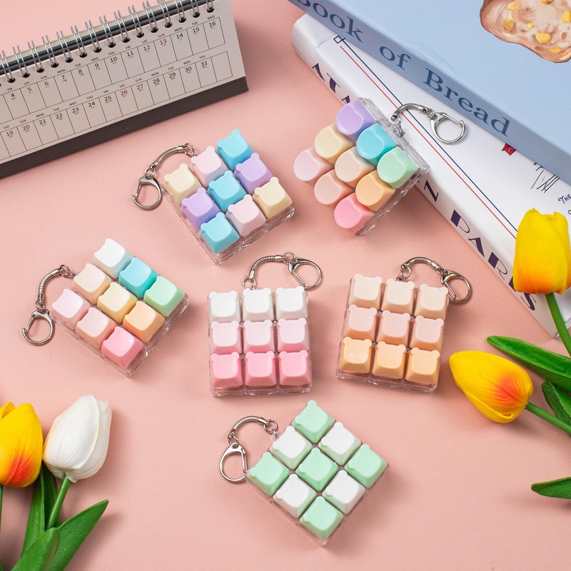 2 Pcs Keyboard Fidget Toy, 9 Keys Cute Heart-Shaped Clicker