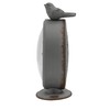 Creative Co-Op Grey Pewter Mantel Clock with Birds