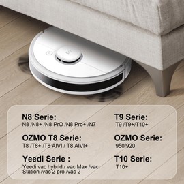 XTDMJ 2 x Accessories for Ecovacs Deebot N8 / N8+ / N8 Pro / N8 Pro+ / T9 / T9+ / N10+, OZMO 950/920 / T8 / T8+ / T8 AIVI / T8 AIVI+ / T8 MAX, 2 Main Brushes