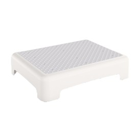 HBTower Step Stool, Mobility Step Stool for Adults & Seniors, Non-Slip Step Platform Indoor and Outdoor, Portable Step Riser, Safety Step for Car, Bedside, Office, Shower, Stairs, White