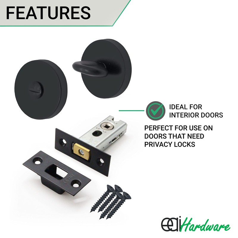 EAI Tubular Deadbolt Bathroom Kit | 64mm Case 44mm Backset