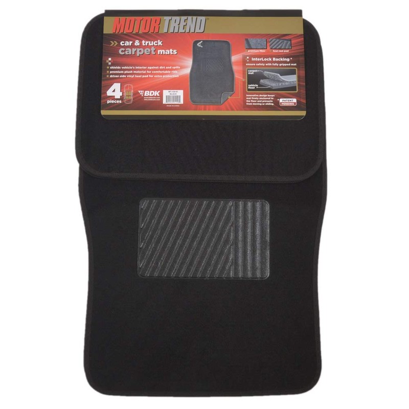 BDK InterLock Car Floor Mats - Secure No-Slip Technology for